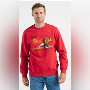 Vans Red Graphic Crewneck Sweater, M